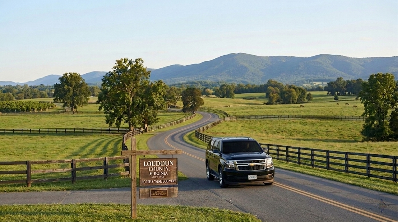 Vineyard in Virginia wine country visited on a 5-Star Executive Chauffeuring winery tour